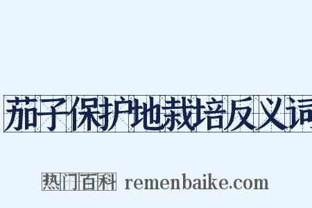 茄子保护地栽培反义词是什么意思的图片